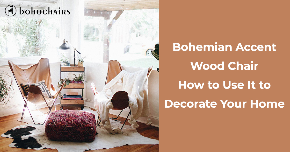 Bohemian Accent Wood Chairs